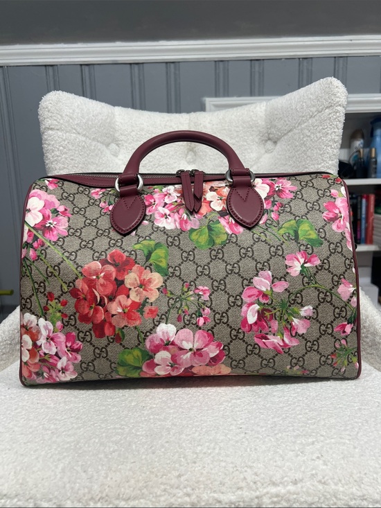Gucci Handbags - Gucci GG Supreme Blooms Floral Boston Travel Duffel Bag Rare